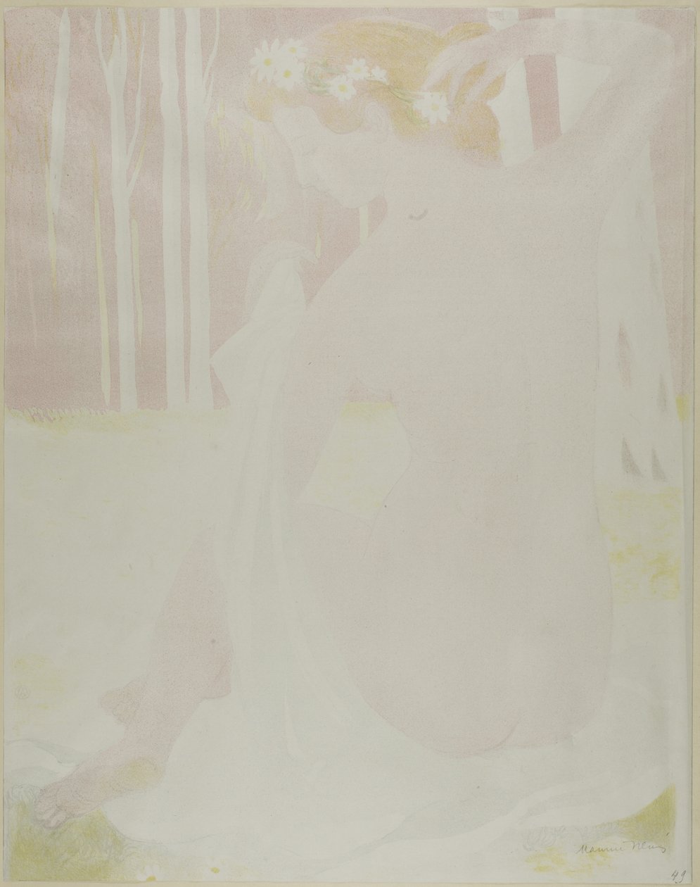 头戴雏菊的仙女 作者 莫里斯·丹尼斯（Maurice Denis）