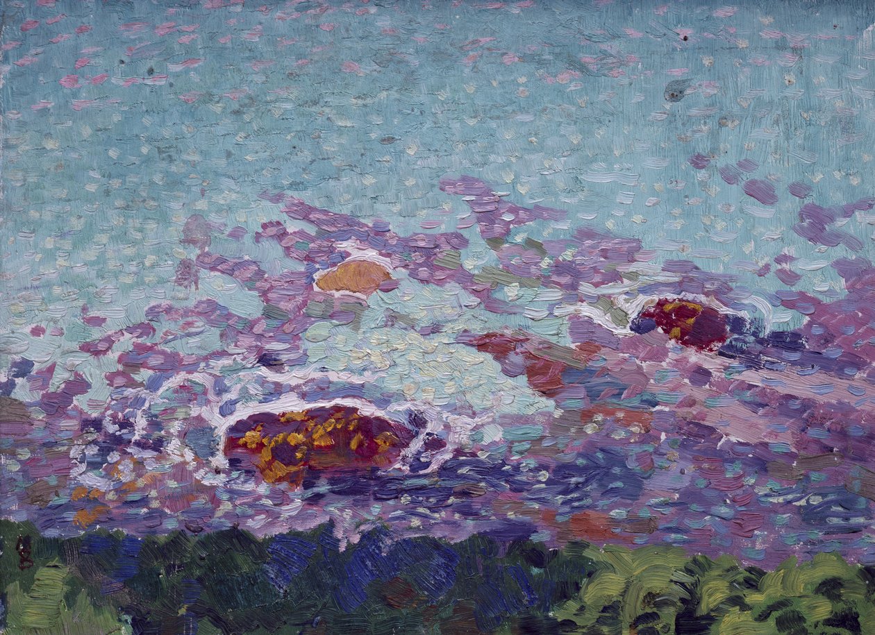 Ocean Coast (oil on paper) 作者 莫里斯·丹尼斯（Maurice Denis）