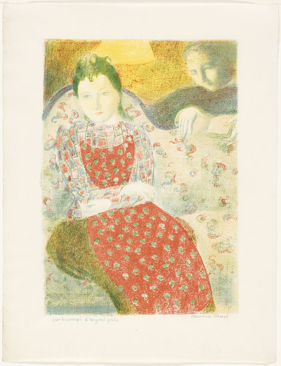 在淡银色的沙发上》，第十版，选自《爱 作者 莫里斯·丹尼斯（Maurice Denis）