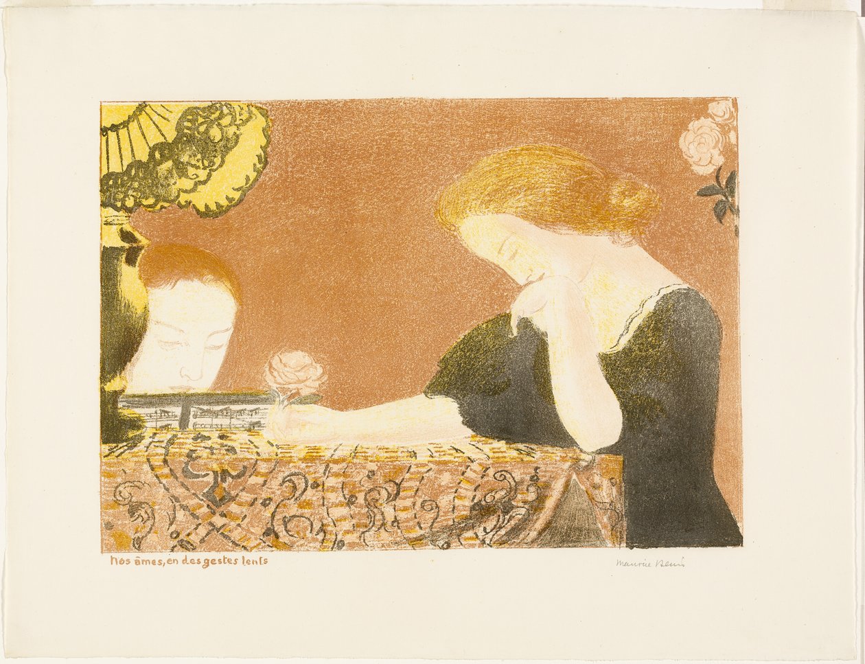 我们的灵魂，在慵懒的姿态中，第九板来自爱 作者 莫里斯·丹尼斯（Maurice Denis）