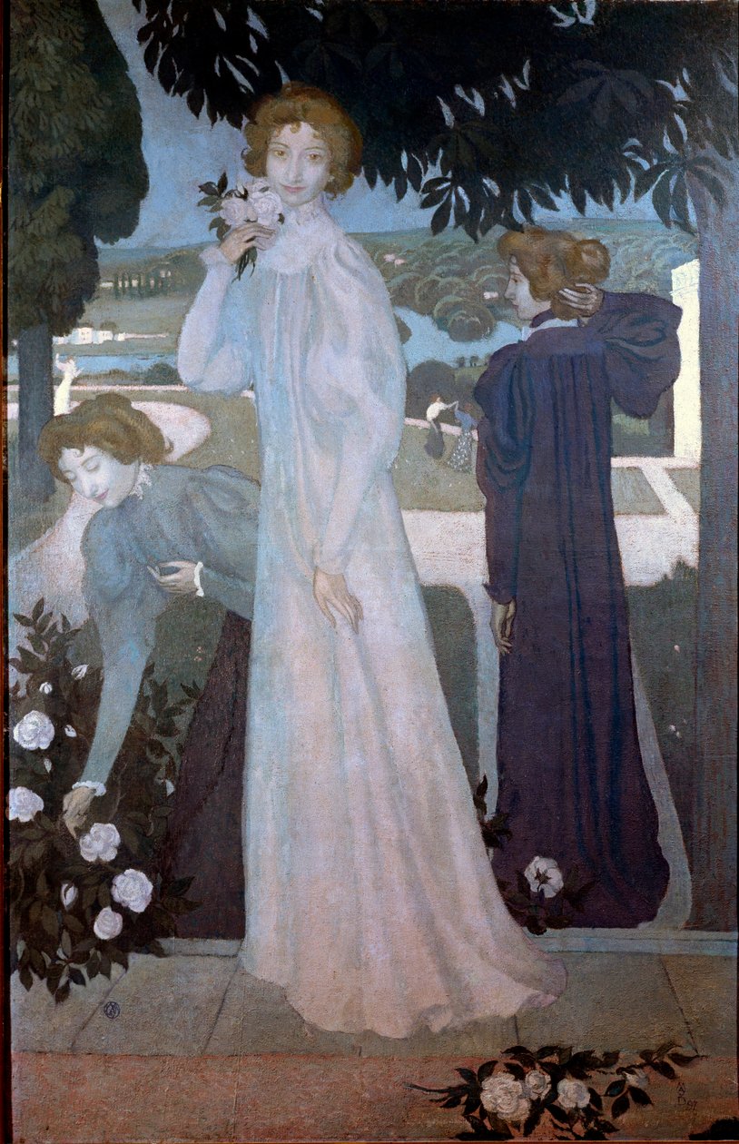 Yvonne Lerolle 的三个方面的肖像 作者 莫里斯·丹尼斯（Maurice Denis）