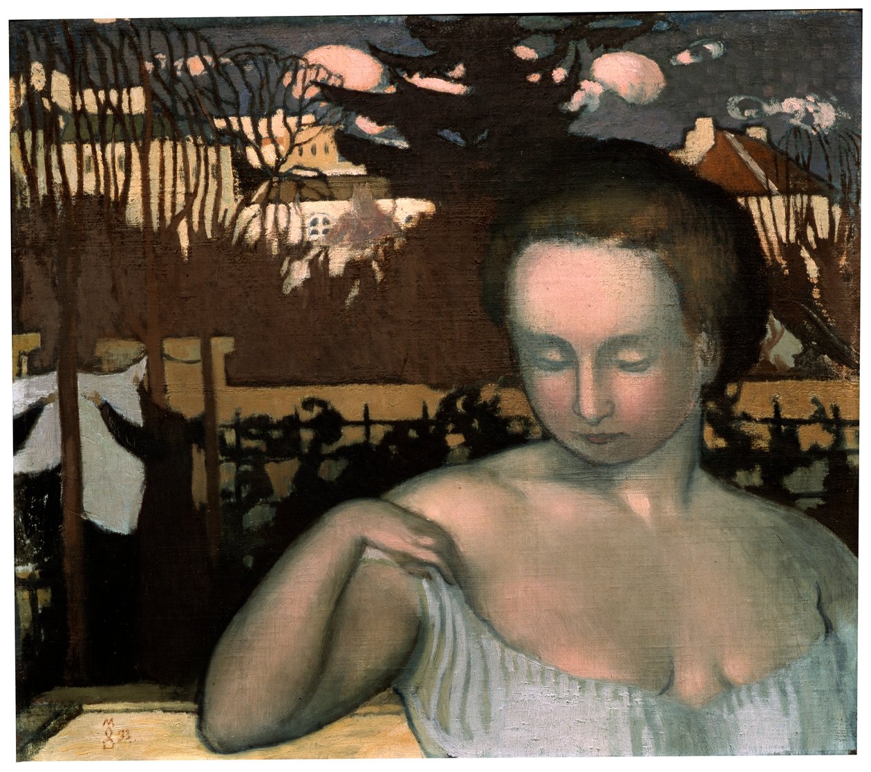 艺术家妻子肖像，1893年。 作者 莫里斯·丹尼斯（Maurice Denis）