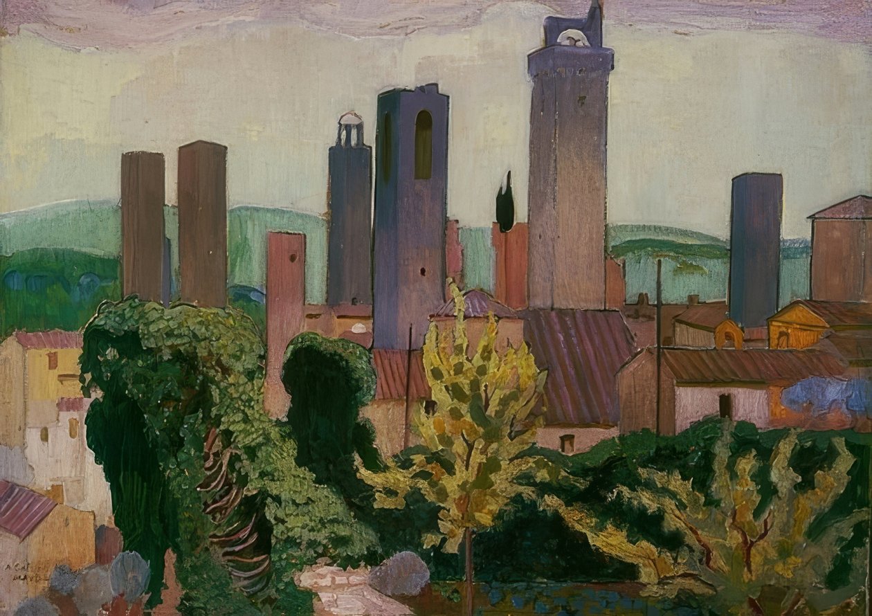 圣吉米尼亚诺。 1907至1908年 作者 莫里斯·丹尼斯（Maurice Denis）