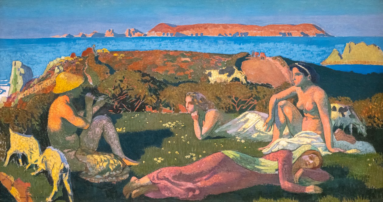 绿色海滩佩罗斯-居雷克 作者 莫里斯·丹尼斯（Maurice Denis）