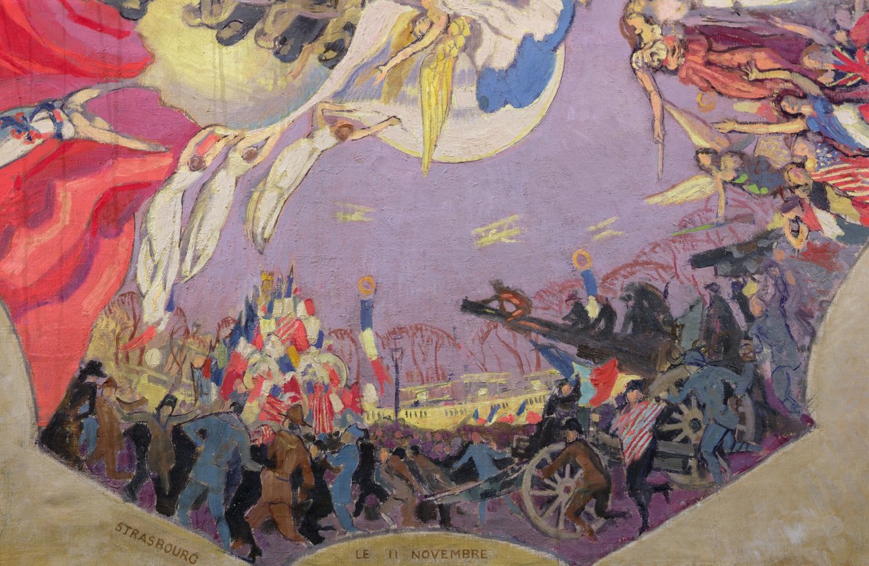 1918 年的胜利》，细节（布面油画） 作者 莫里斯·丹尼斯（Maurice Denis）