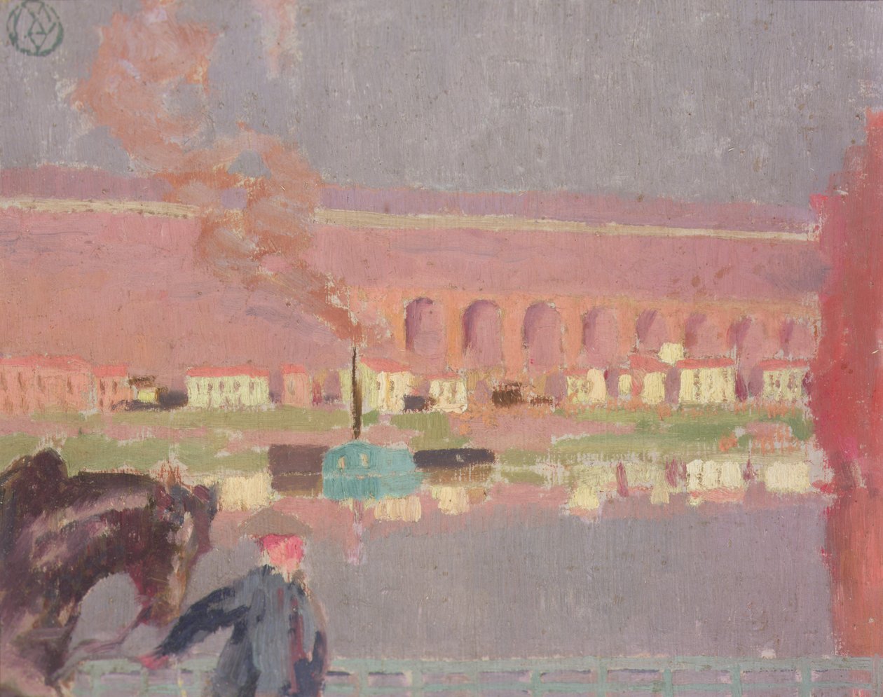 佩克高架桥，从佩克老桥上看，约 1898 年（绘画） 作者 莫里斯·丹尼斯（Maurice Denis）