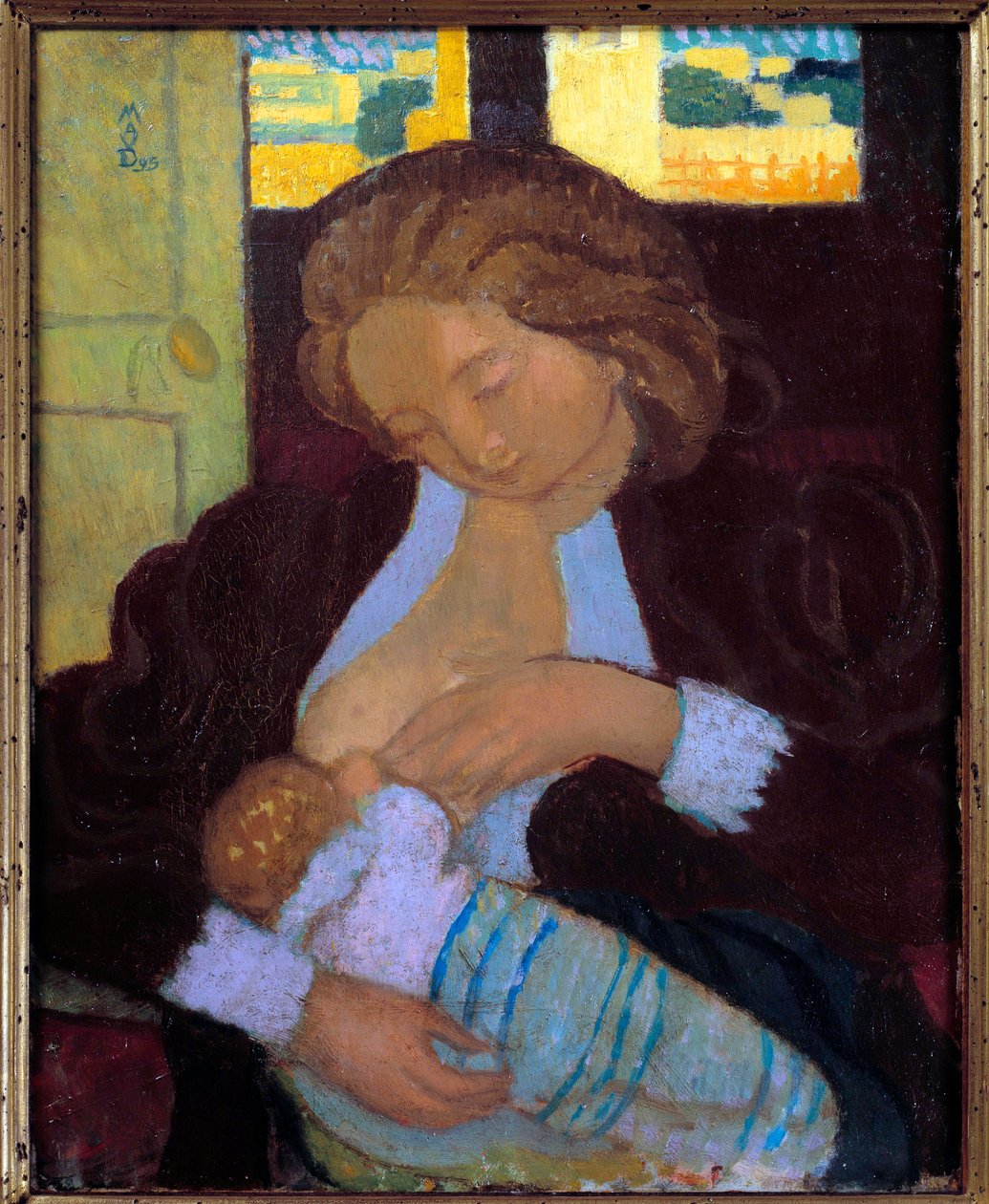 年轻女子母乳喂养20世纪 作者 莫里斯·丹尼斯（Maurice Denis）
