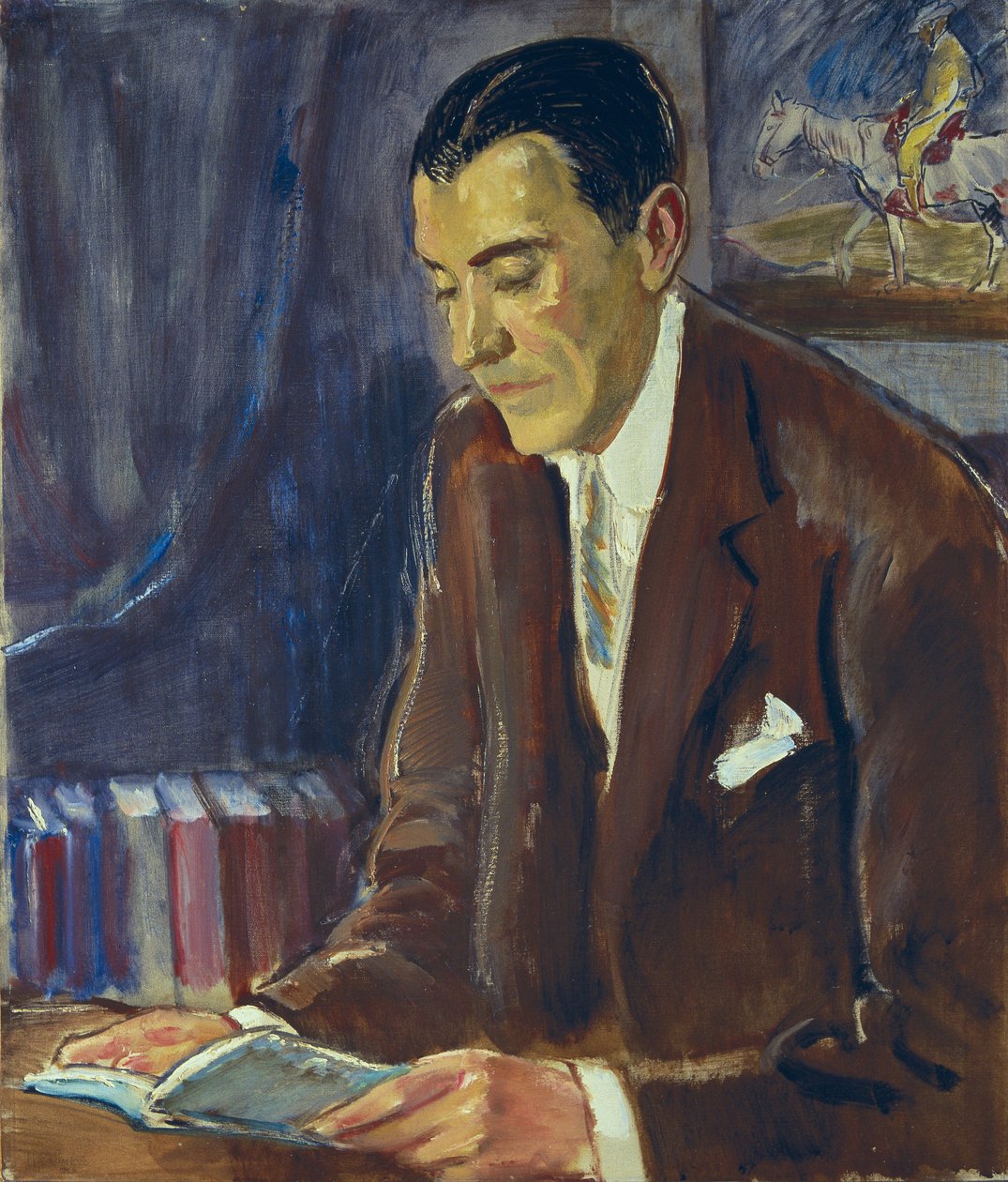 西班牙作家拉蒙-佩雷斯-德-亚拉（1888-1962）肖像（布面油画） 作者 莫里斯·弗罗克斯