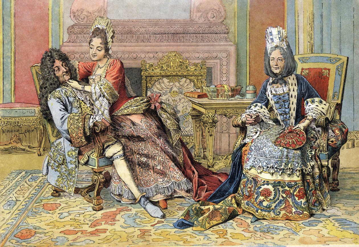 勃艮第公爵夫人熟悉被称为太阳王（King Soleil或路易大帝）的路易十四。 作者 莫里斯·勒卢瓦（Maurice Leloir）