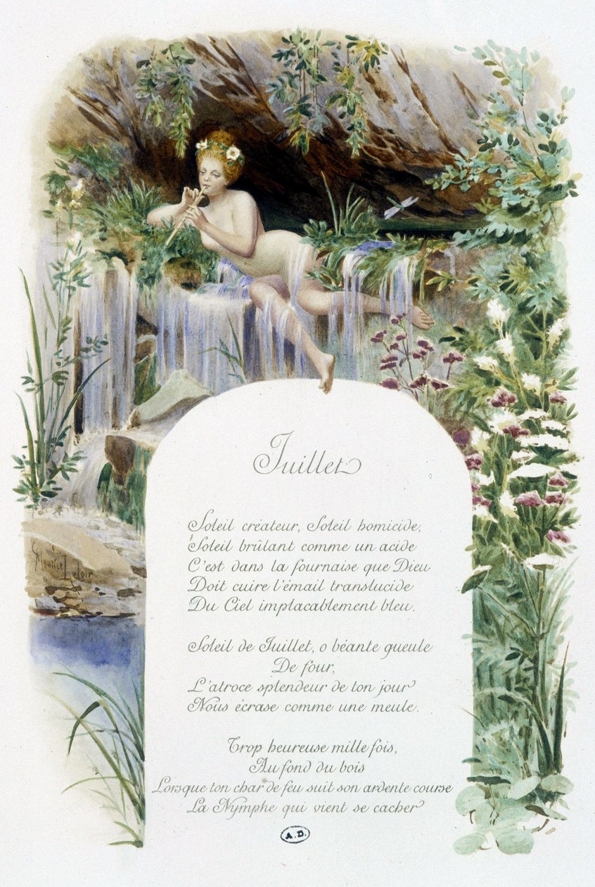 七月“本月之歌”，作者 Jérôme Doucet，插图 - Maurice Leloir，编辑。 兰斯 1904. L. Michaud 作者 莫里斯·勒卢瓦（Maurice Leloir）