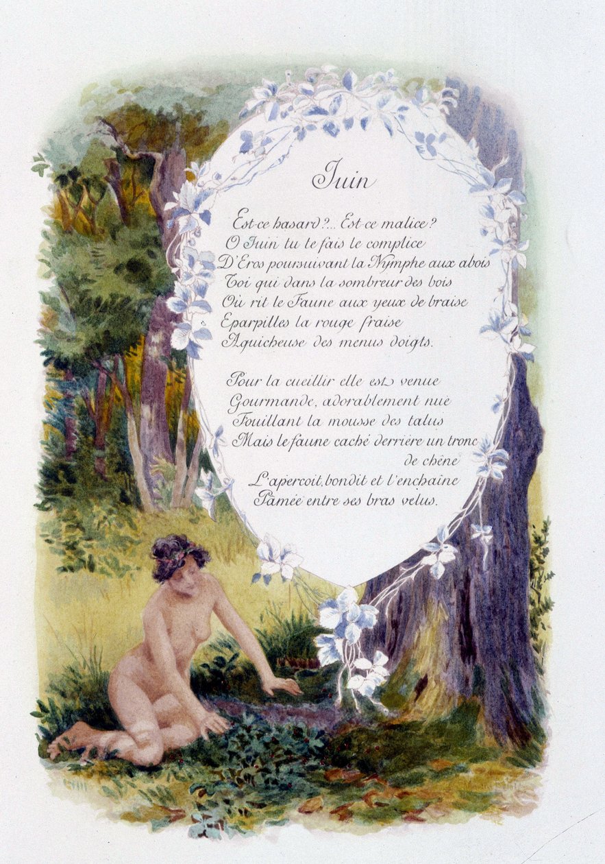 六月“本月之歌”，作者 Jérôme Doucet，插图 - Maurice Leloir，编辑。 兰斯 1904. L. Michaud 作者 莫里斯·勒卢瓦（Maurice Leloir）