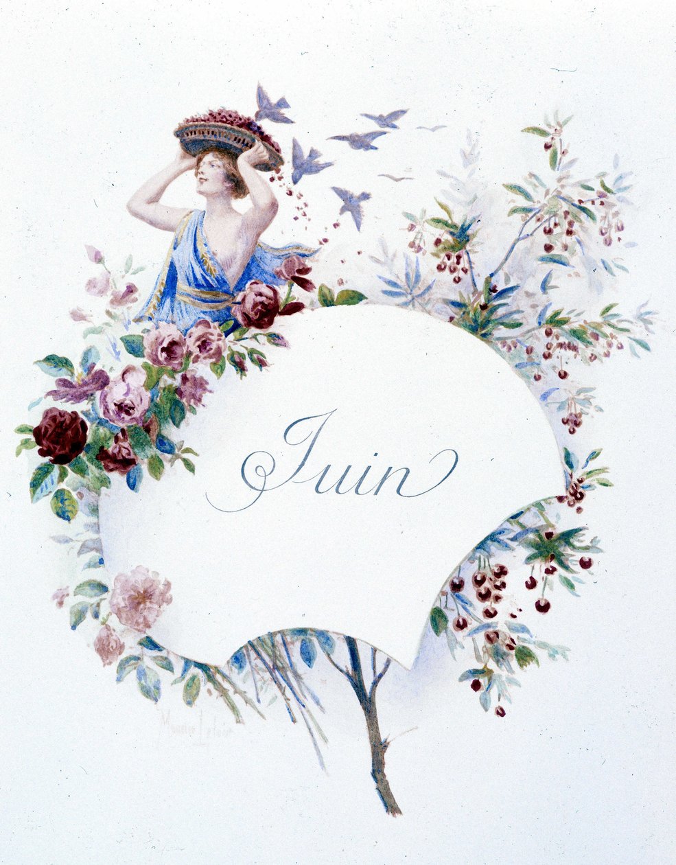 六月“本月之歌”，作者 Jérôme Doucet，插图 - Maurice Leloir，编辑。 兰斯 1904. L. Michaud 作者 莫里斯·勒卢瓦（Maurice Leloir）