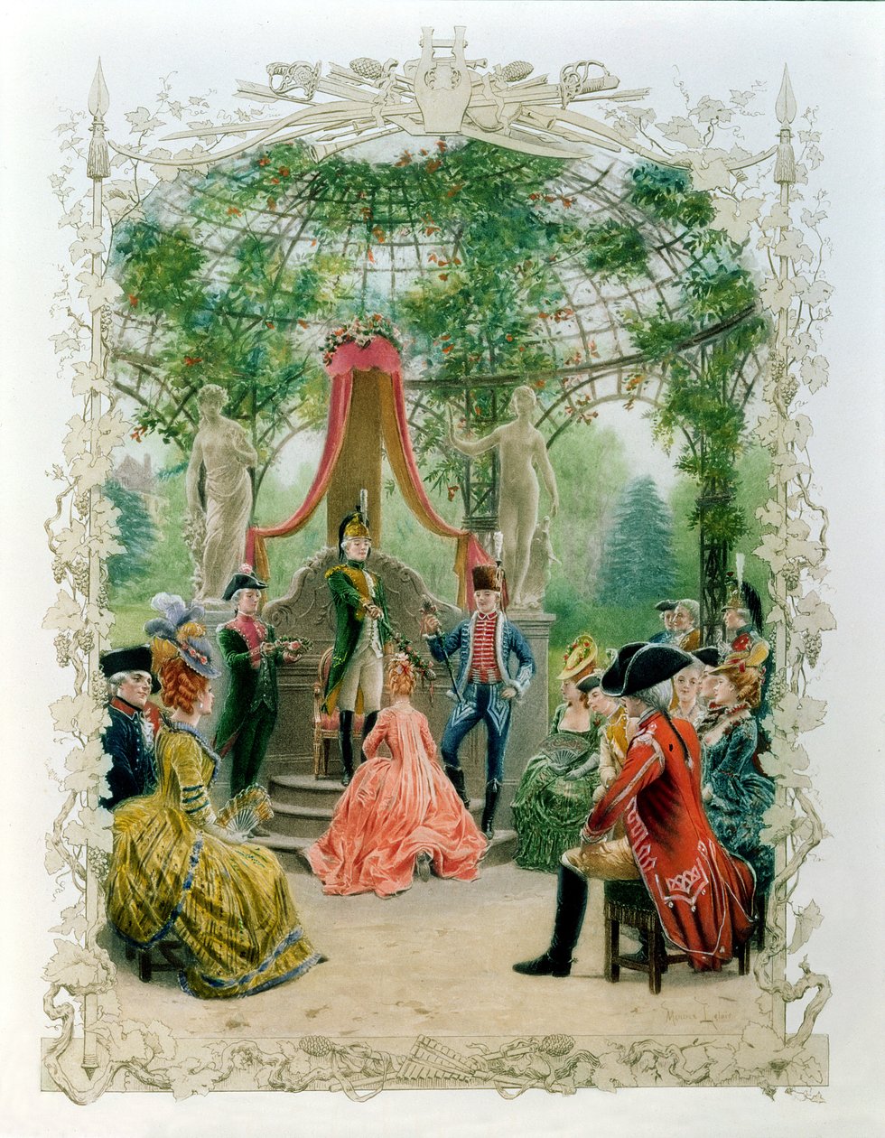 1890年1785年，一位女共济会的共济会启动仪式 作者 莫里斯·勒卢瓦（Maurice Leloir）