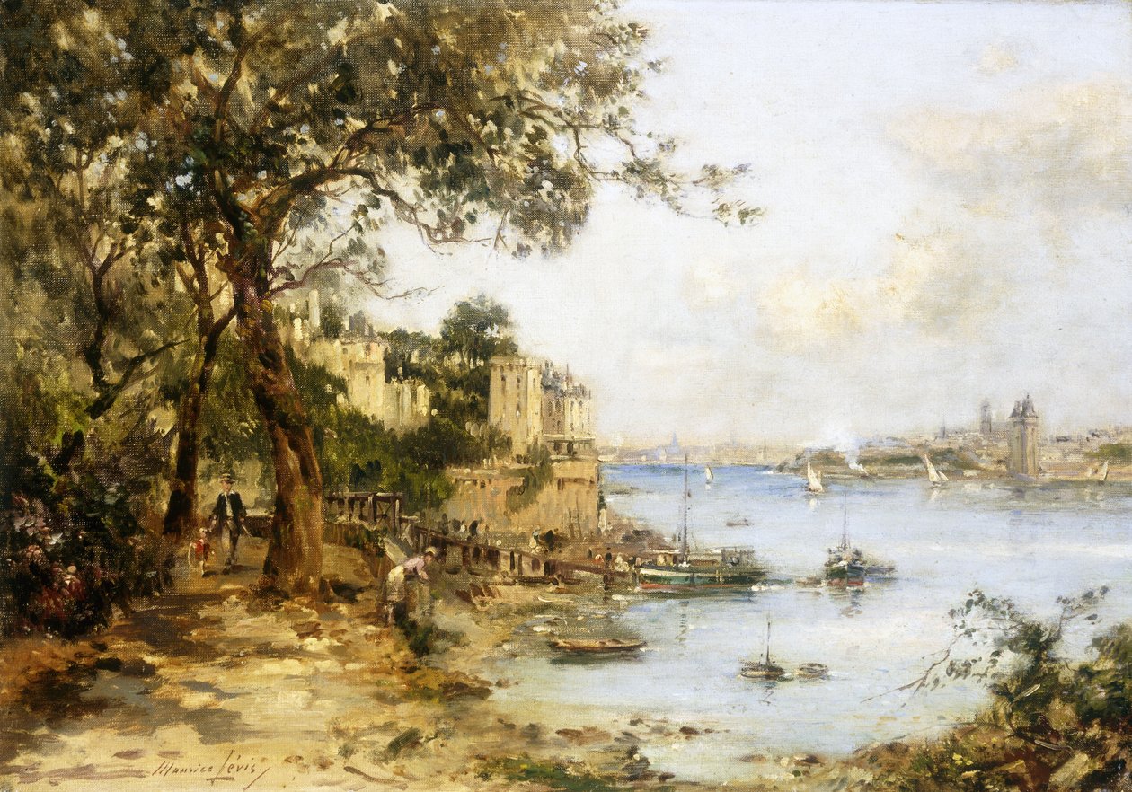 迪纳尔（Dinard）的出境（布面油画） 作者 莫里斯·李维斯（Maurice Levis）