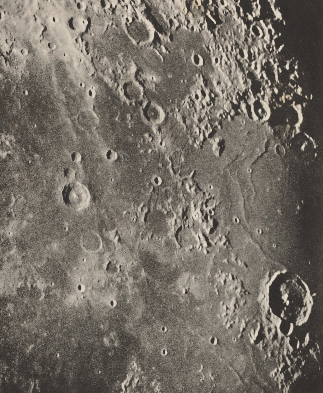 Photographie Lunaire Capuanus - Bouillaud - Gassendi, 1896年 作者 莫里斯·洛维