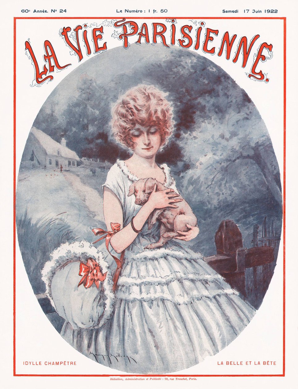 La Vie Parisienne杂志封面，1922年 作者 莫里斯·米勒