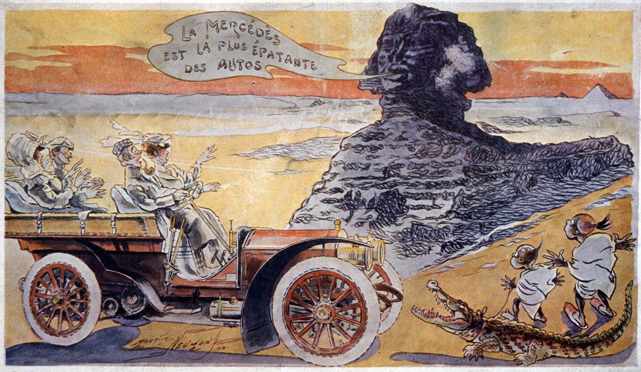 奔驰是最令人惊叹的汽车，约 1900 年（插图） 作者 莫里斯·诺蒙（Maurice Neumont）