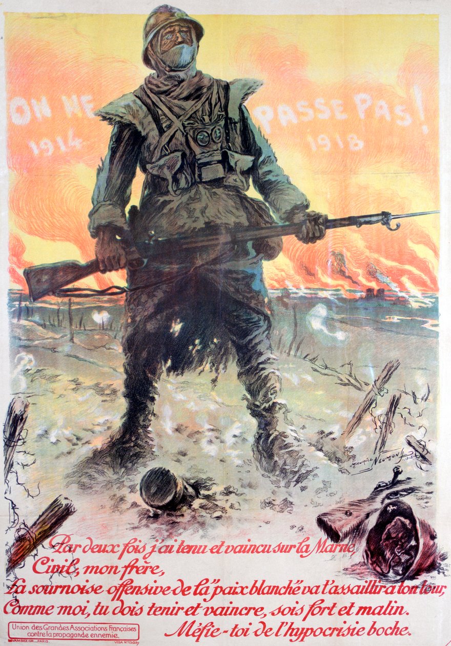 他们不会通过！ 1914-1918年，1918年 作者 莫里斯·诺蒙（Maurice Neumont）