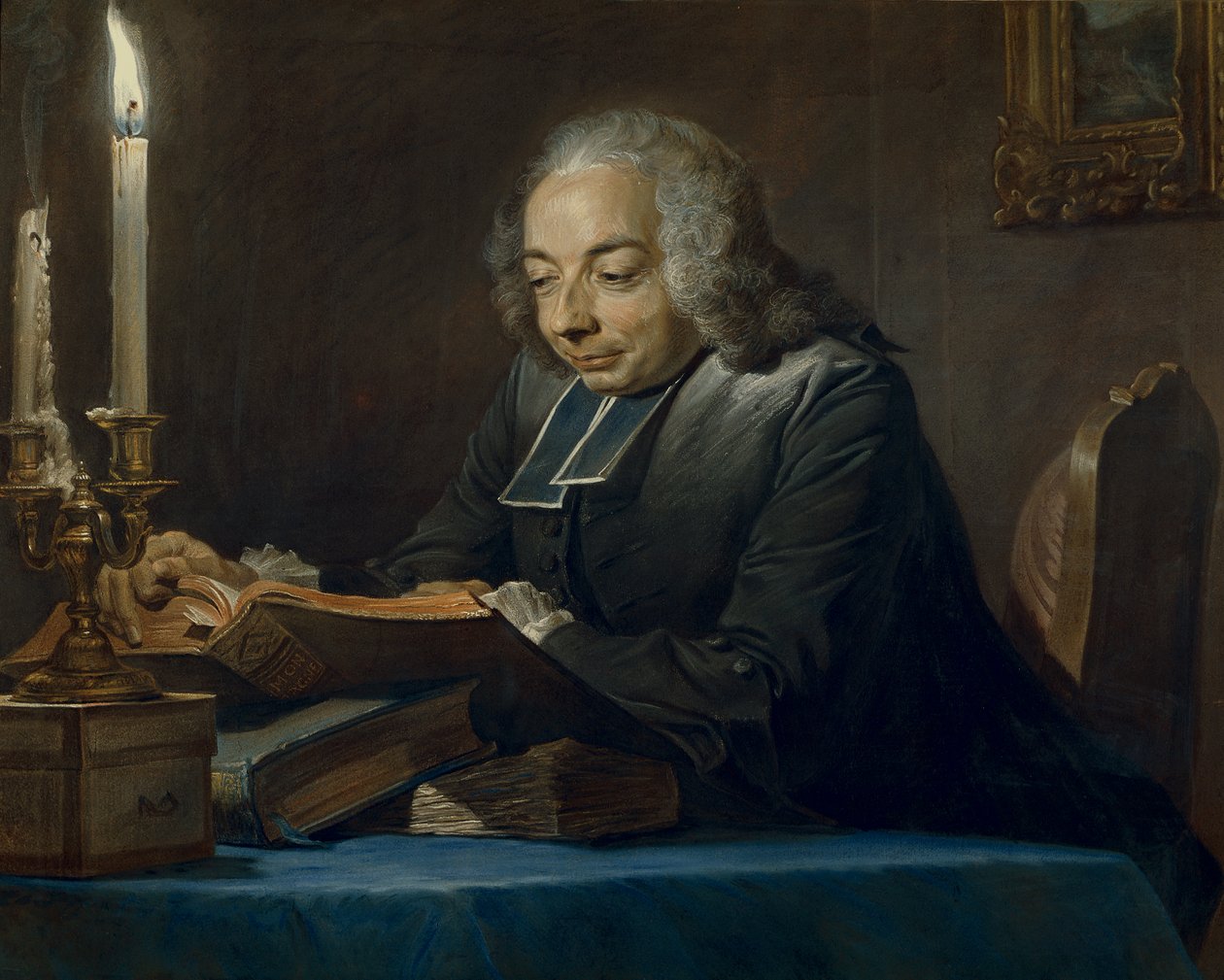 Abbe Jean-Jacques Huber，1742年（粉彩） 作者 莫里斯·昆汀·德拉图尔