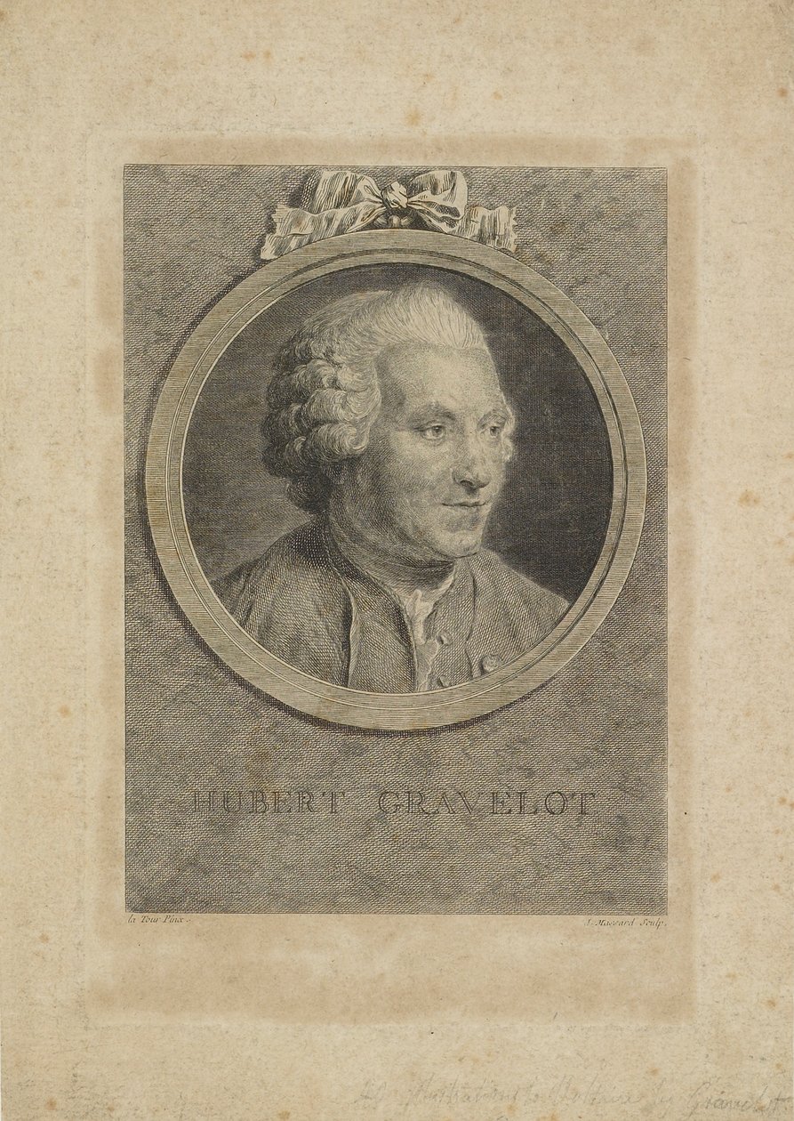 Hubert Gravelot，由Jean Massard the Elder（1740-1822）雕刻，1770年 作者 莫里斯·昆汀·德拉图尔