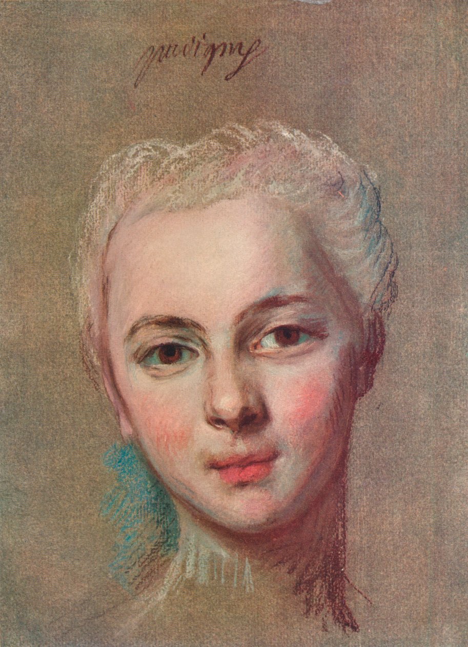 普维尼小姐，c1749 作者 莫里斯·昆汀·德拉图尔