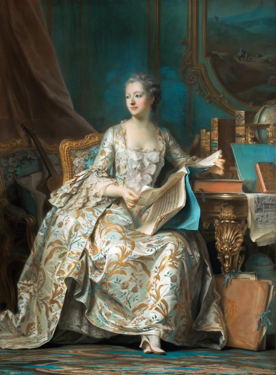蓬巴度侯爵夫人的肖像1721-1764 作者 莫里斯·昆汀·德拉图尔