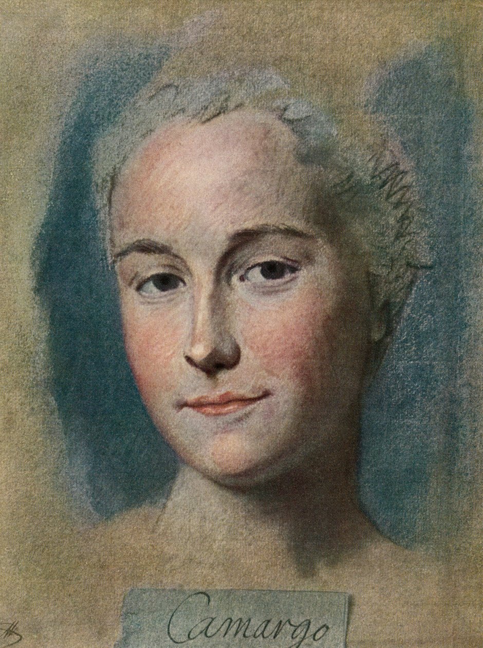Marie Anne de Cupis de Camargo, from La Tour, pub.1920 作者 莫里斯·昆汀·德拉（之后）游览