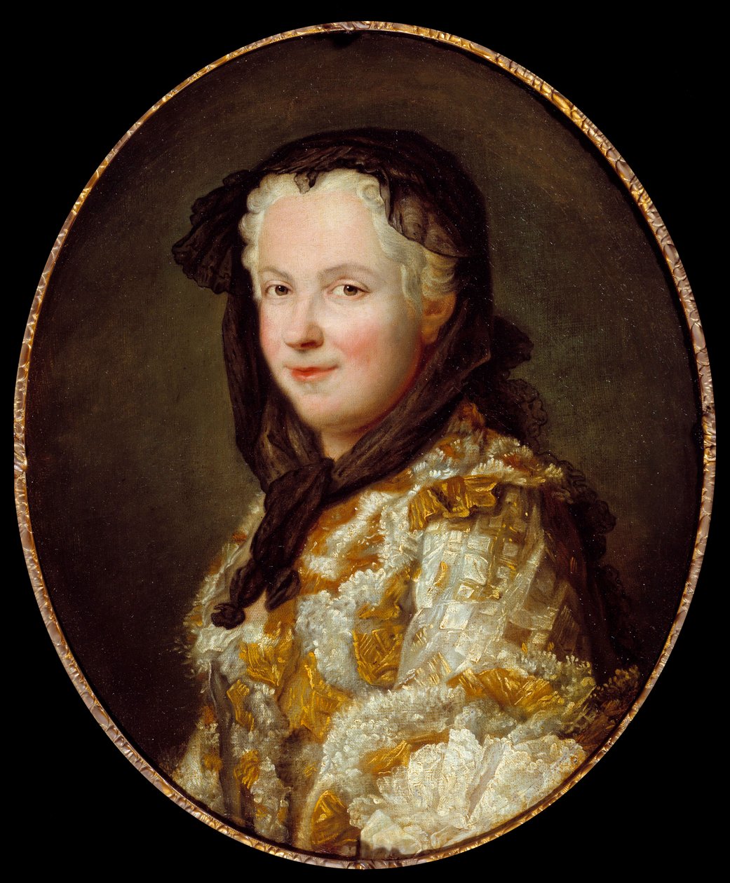 玛丽-莱辛斯卡(Lesczynska)(1703-1768)法国王后的肖像画 莫里斯-昆廷-德拉图尔(Maurice Quentin Delatour) dit Quentin De La Tour ou Quentin De Latour (1704-1788) 18世纪 太阳。0,6x0,5米 作者 莫里斯·昆汀·德拉图尔