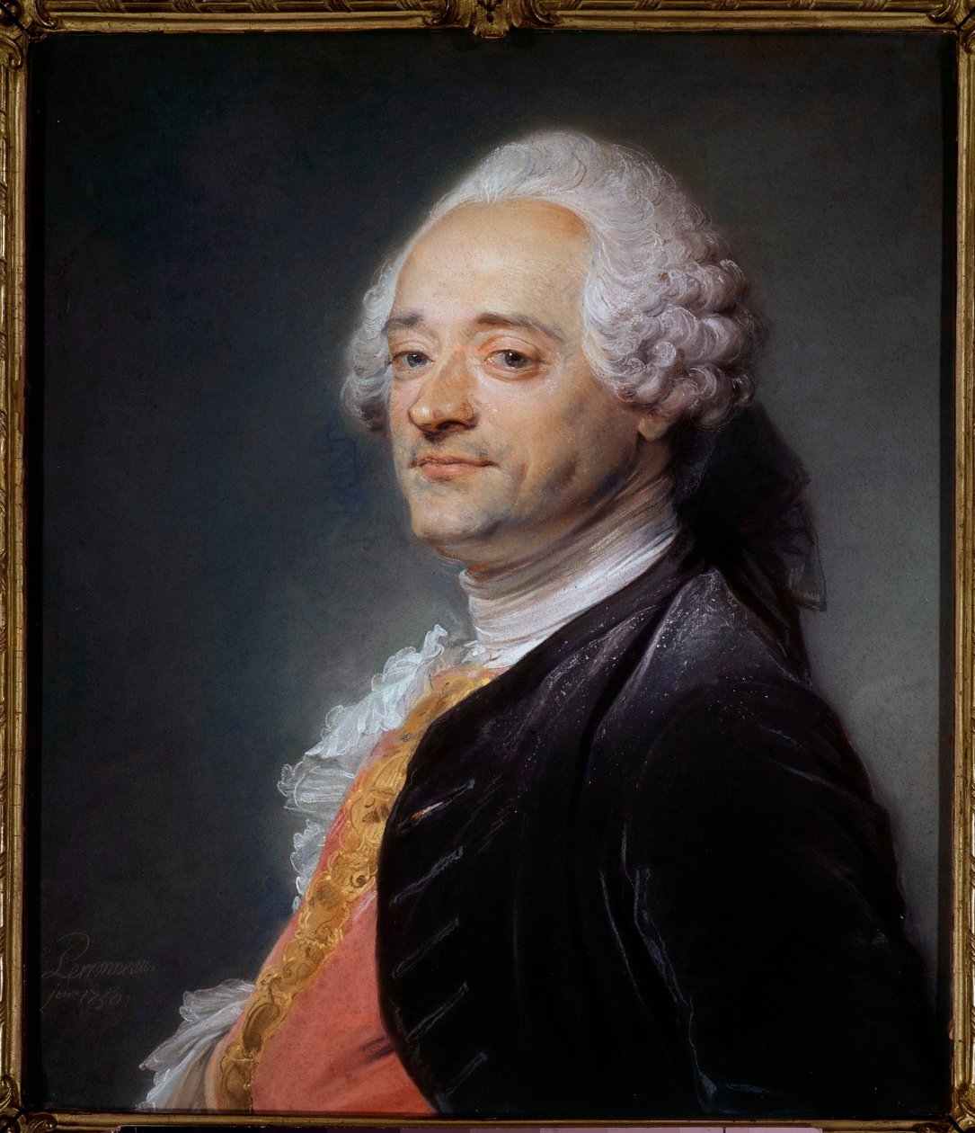 画家Maurice Quentin Delatour dit Quentin De La Tour ou Quentin De Latour (1704-1788) 粉彩画 Jean-Baptiste Perroneau (Jean Baptiste Perronneau) (1715-1783) 1750 Dim 0,56x0,48 m 圣昆廷，Lecuyer博物馆 - 画家的肖像。 作者 莫里斯·昆汀·德拉图尔