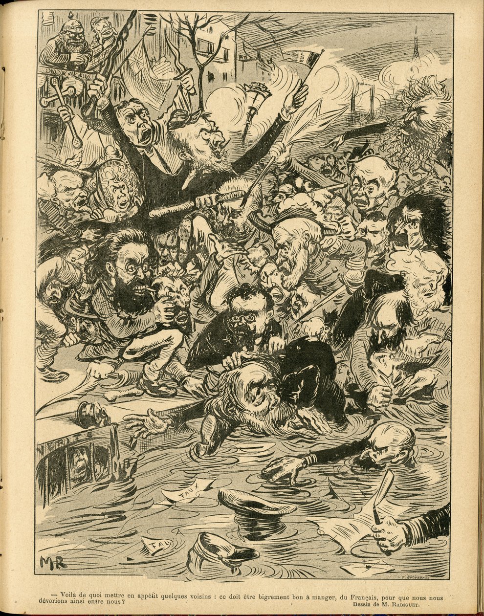 Illustration of Maurice Radiguet (1866-1941) in Le Rire 作者 莫里斯·拉迪格（Maurice Radiguet）