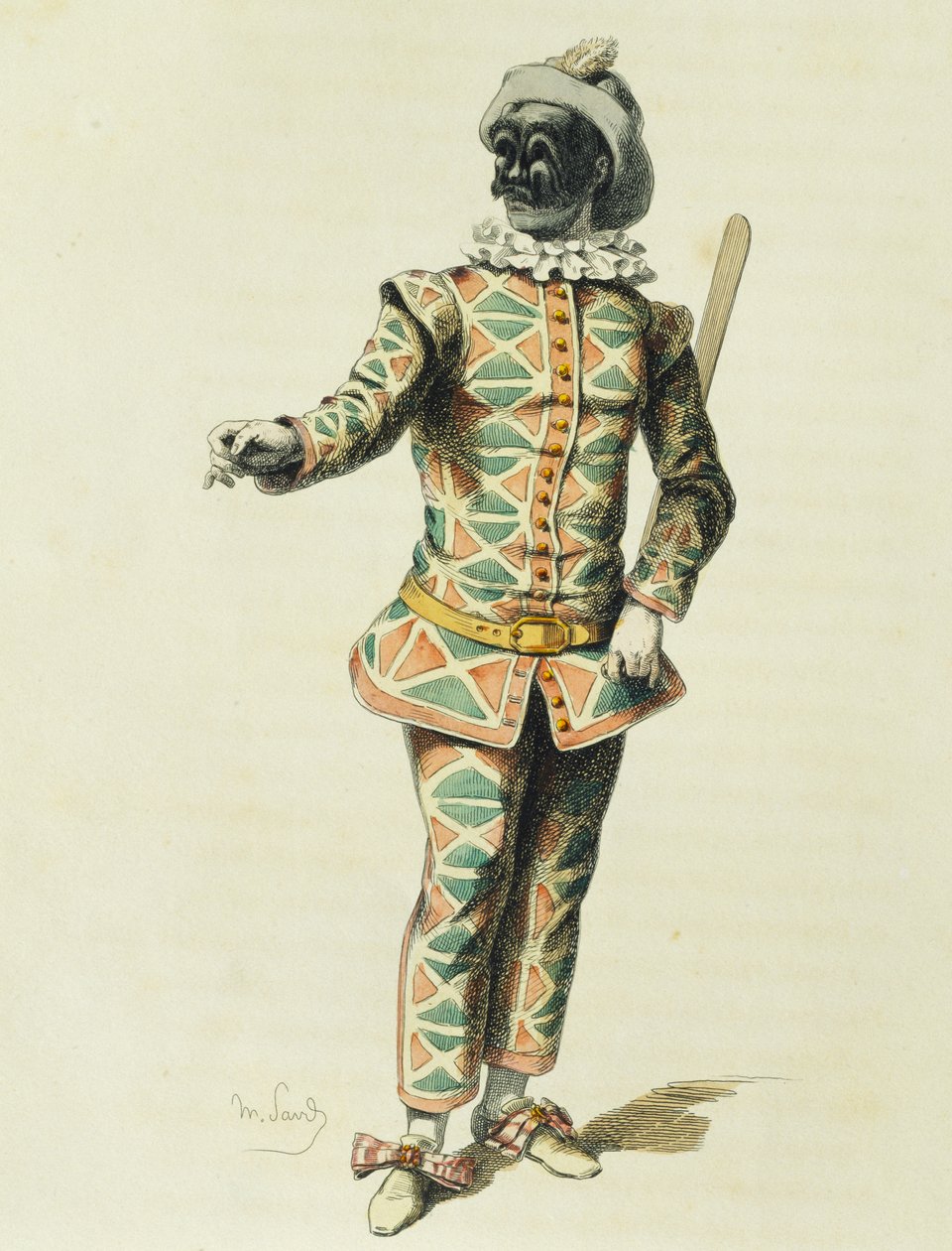 1671年的哈勒奎因，莫里斯-桑（1823-1889）著 作者 莫里斯·桑德
