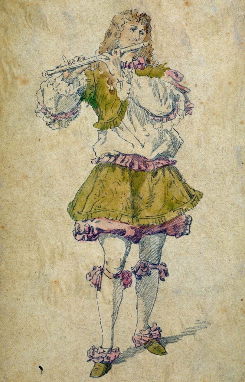 奥塔维奥，喜剧人物，莫里斯-桑（1823-1889）的画作。 作者 莫里斯·桑德