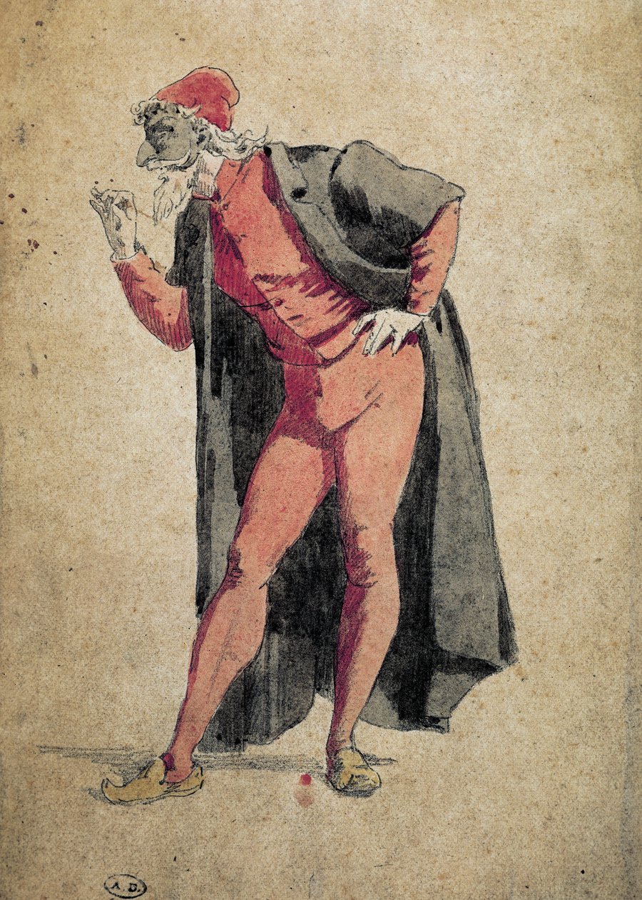 潘托龙，喜剧人物，莫里斯-桑（1823-1889）的画作。 作者 莫里斯·桑德