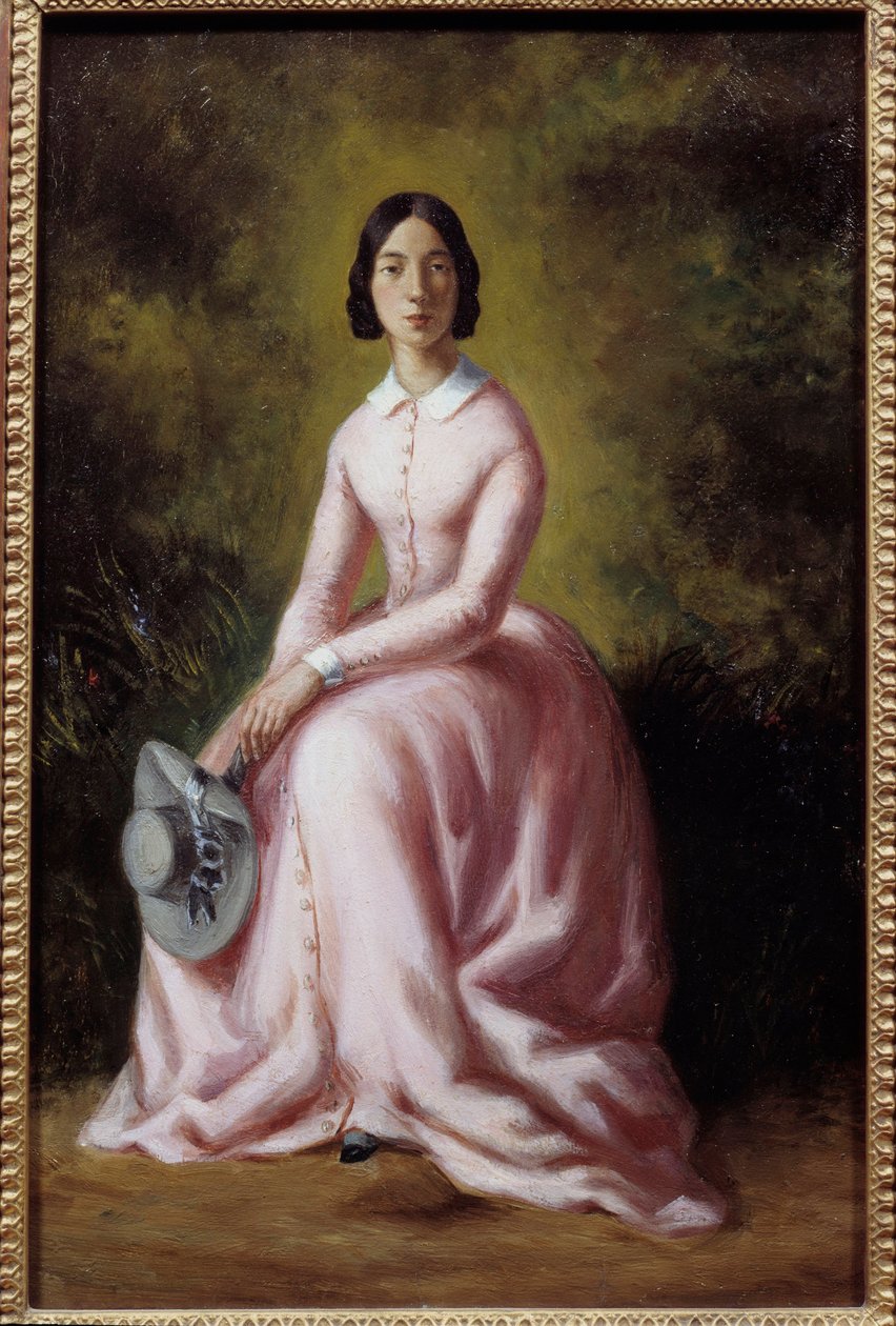 歌手宝琳·维亚多 (Pauline Viardot) 的肖像 (1821-1910) 莫里斯·桑 (1823-1889) 的绘画 19 世纪巴黎，浪漫生活博物馆 - 歌手宝琳·维亚尔多 (Pauline Viardot) 的肖像 (1821-1910)。 莫里斯·桑 (1823-1889) 的绘画 作者 莫里斯·桑德