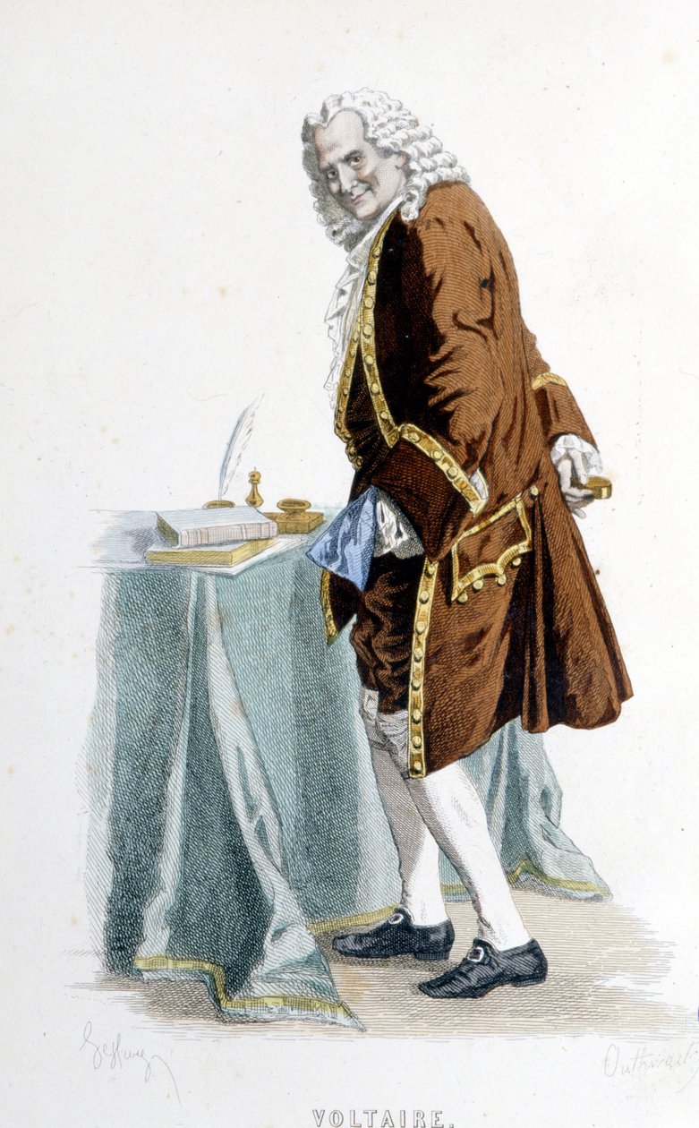 Voltaire by Mr. Sand. 19th century. 作者 莫里斯·桑德