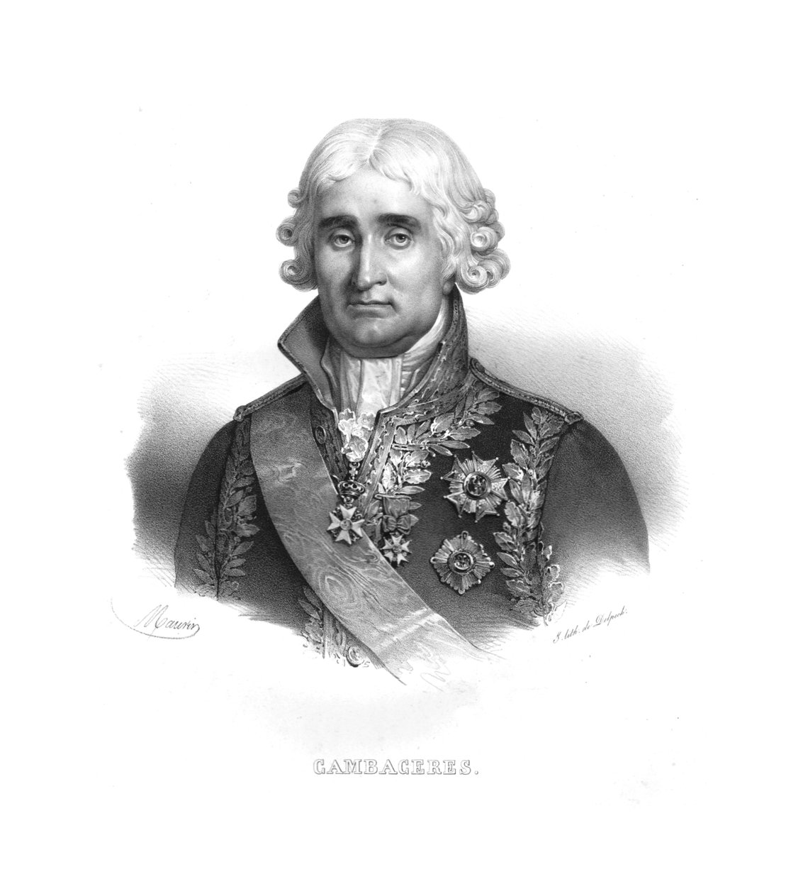 让·雅克·里吉斯·德·坎巴塞雷斯（Jean Jacques Regis de Cambaceres），约1820年代。 作者 毛林