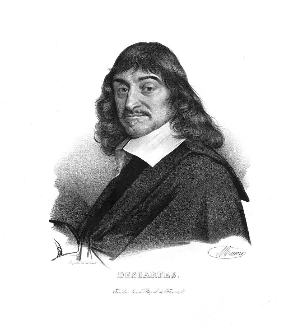 雷内·笛卡尔（Rene Descartes），大约1820年代。 作者 毛林