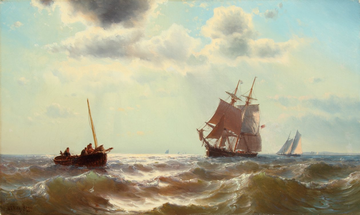 海上夏日之光 1864 年（布面油画） 作者 毛里兹·弗雷德里克·亨德里克·德·哈斯