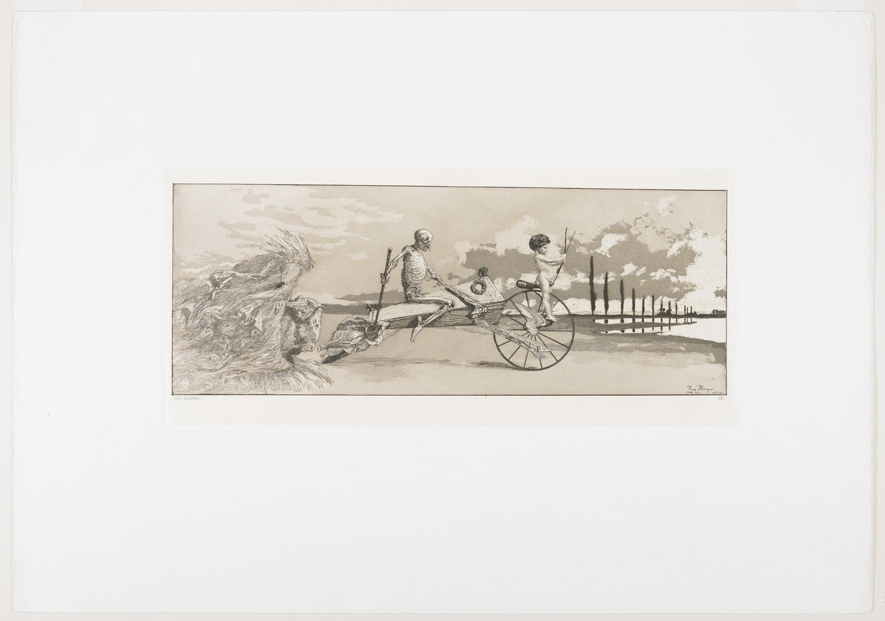 丘比特，死亡与超越，来自Intermezzi，Opus IV，1881,1881 作者 马克斯·克林格