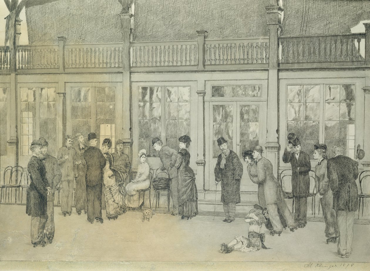 来自&39;发现手套的释义&39;，酒吧。 1881年，1878年（在纸上洗印度墨水和笔） 作者 马克斯·克林格