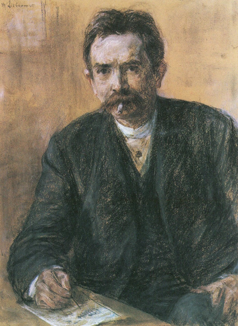 作家Eduard Grisebach的肖像 作者 马克斯·利伯曼