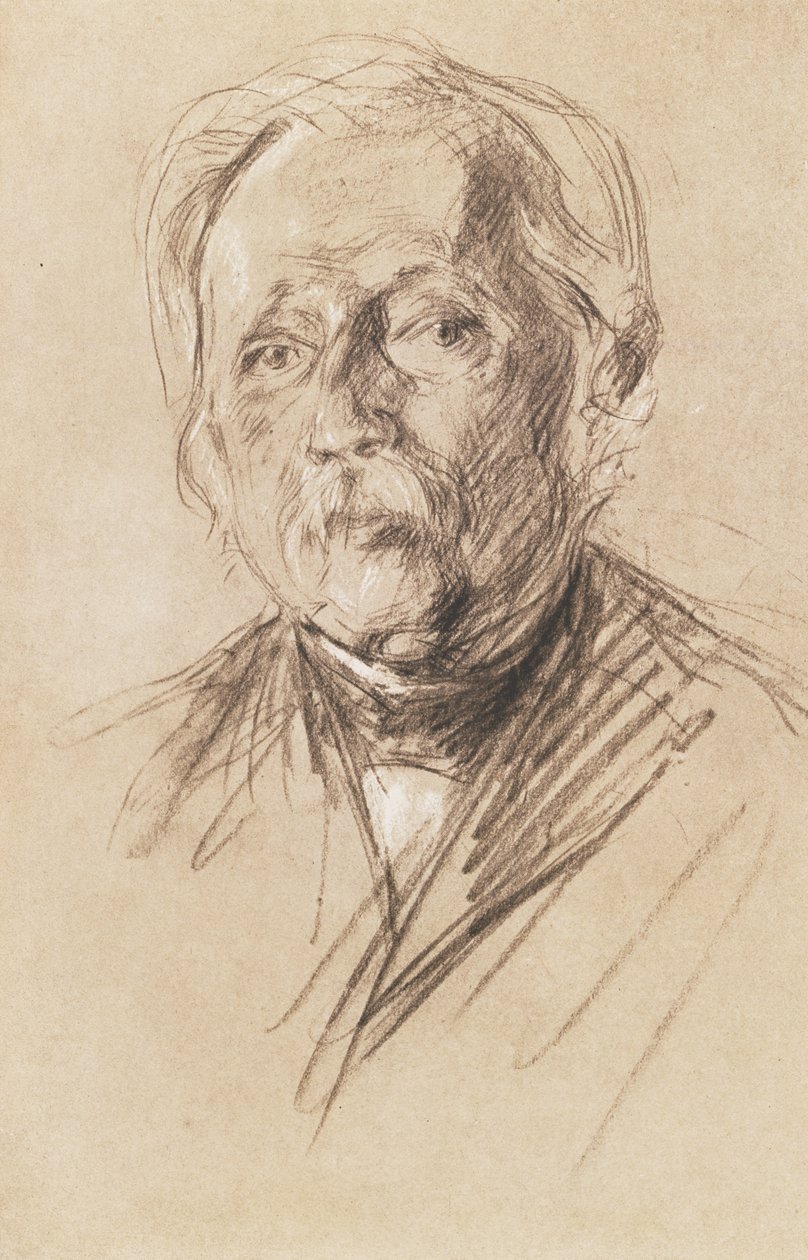 Theodor Fontane，1896年（木炭纸） 作者 马克斯·利伯曼