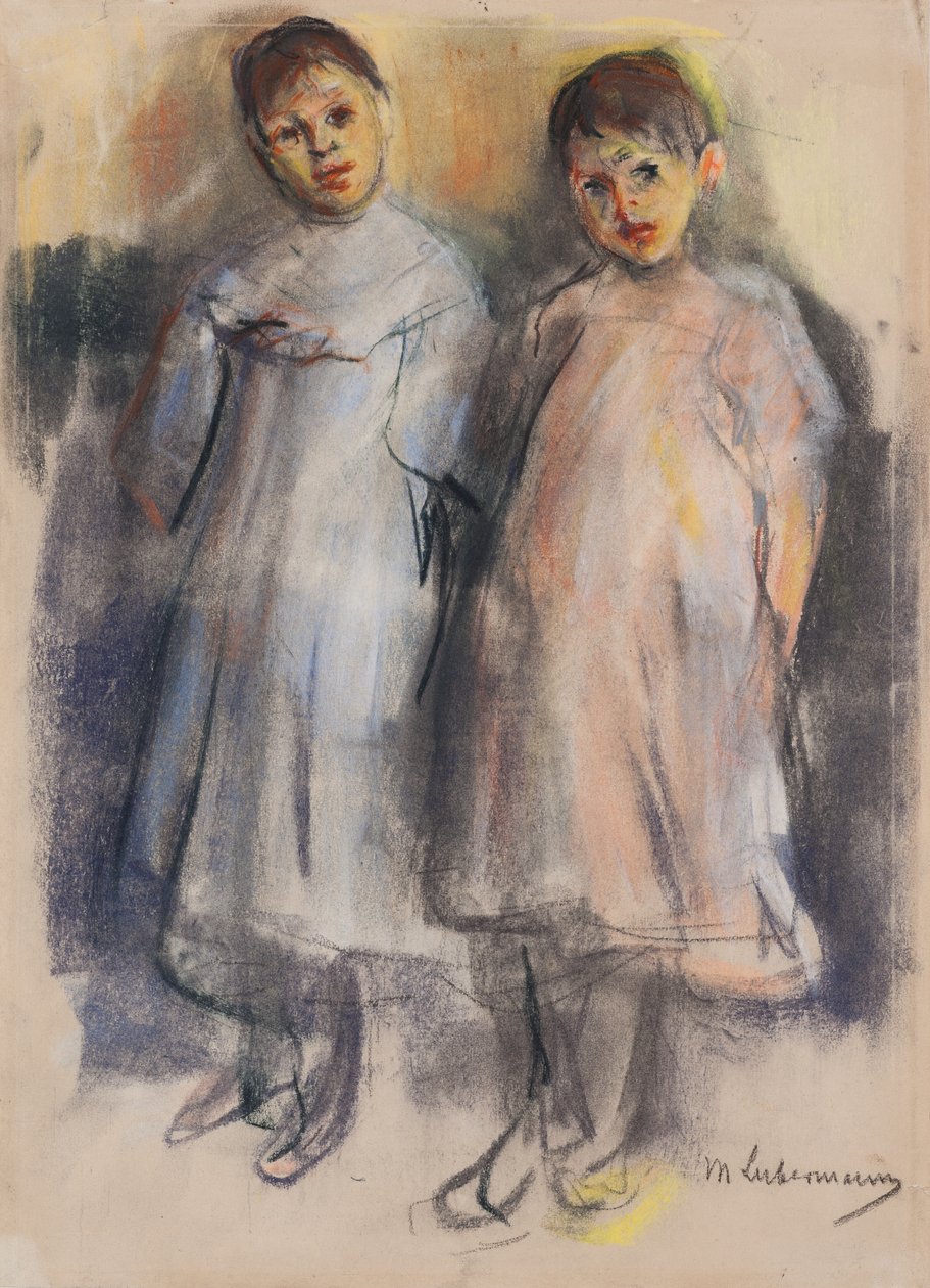 两个小女孩，c.1902 作者 马克斯·利伯曼