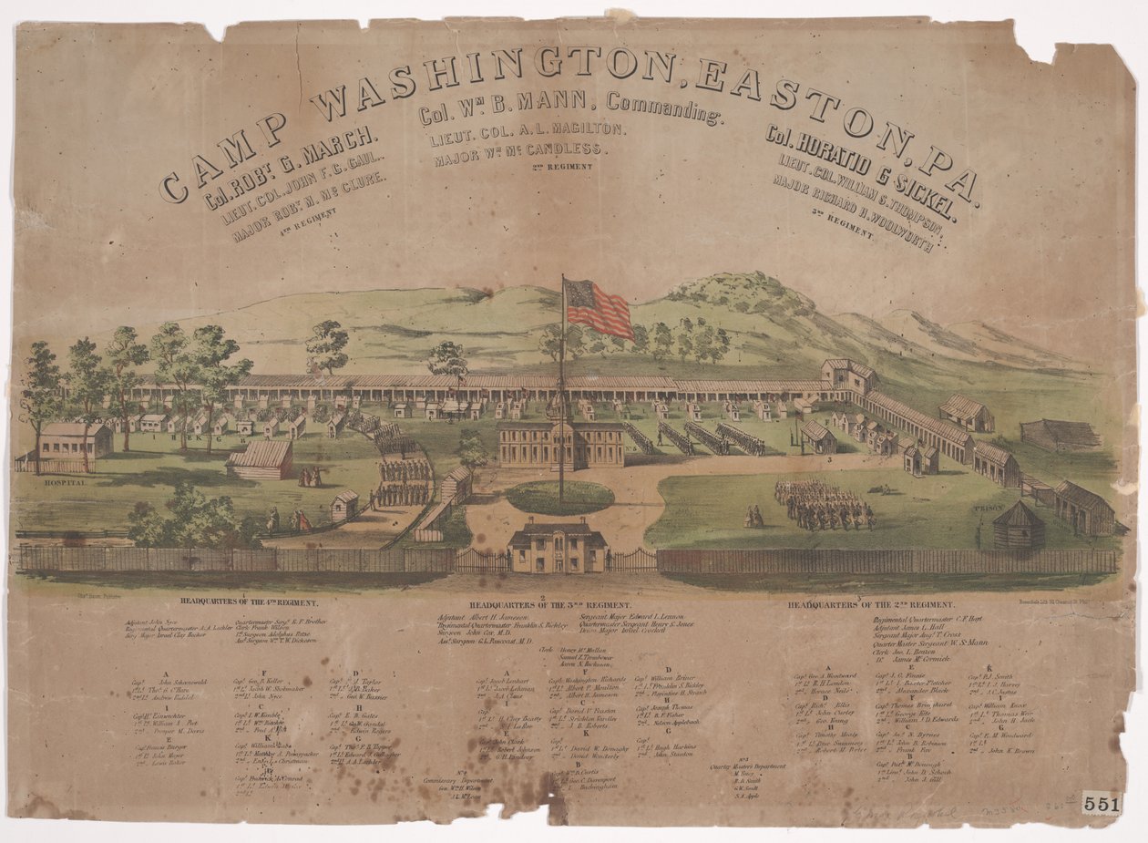 Camp Washington，Easton，PA（chromolitho） 作者 马克斯·罗森塔尔