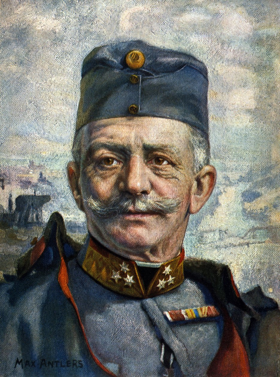奥匈帝国陆军司令康拉德-冯-霍岑多夫（1852-1925）的肖像"（图）。 作者 马克斯·鹿角