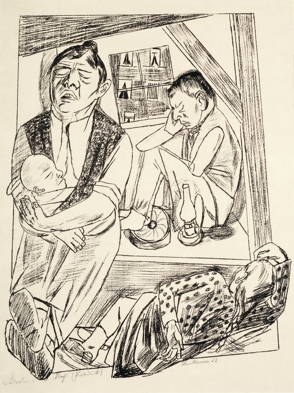 晚上 作者 马克斯·贝克曼