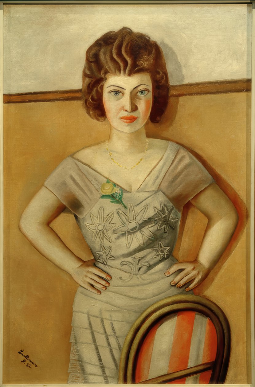 海德尔博士夫人的画像。一位罗马尼亚妇女的画像 作者 马克斯·贝克曼