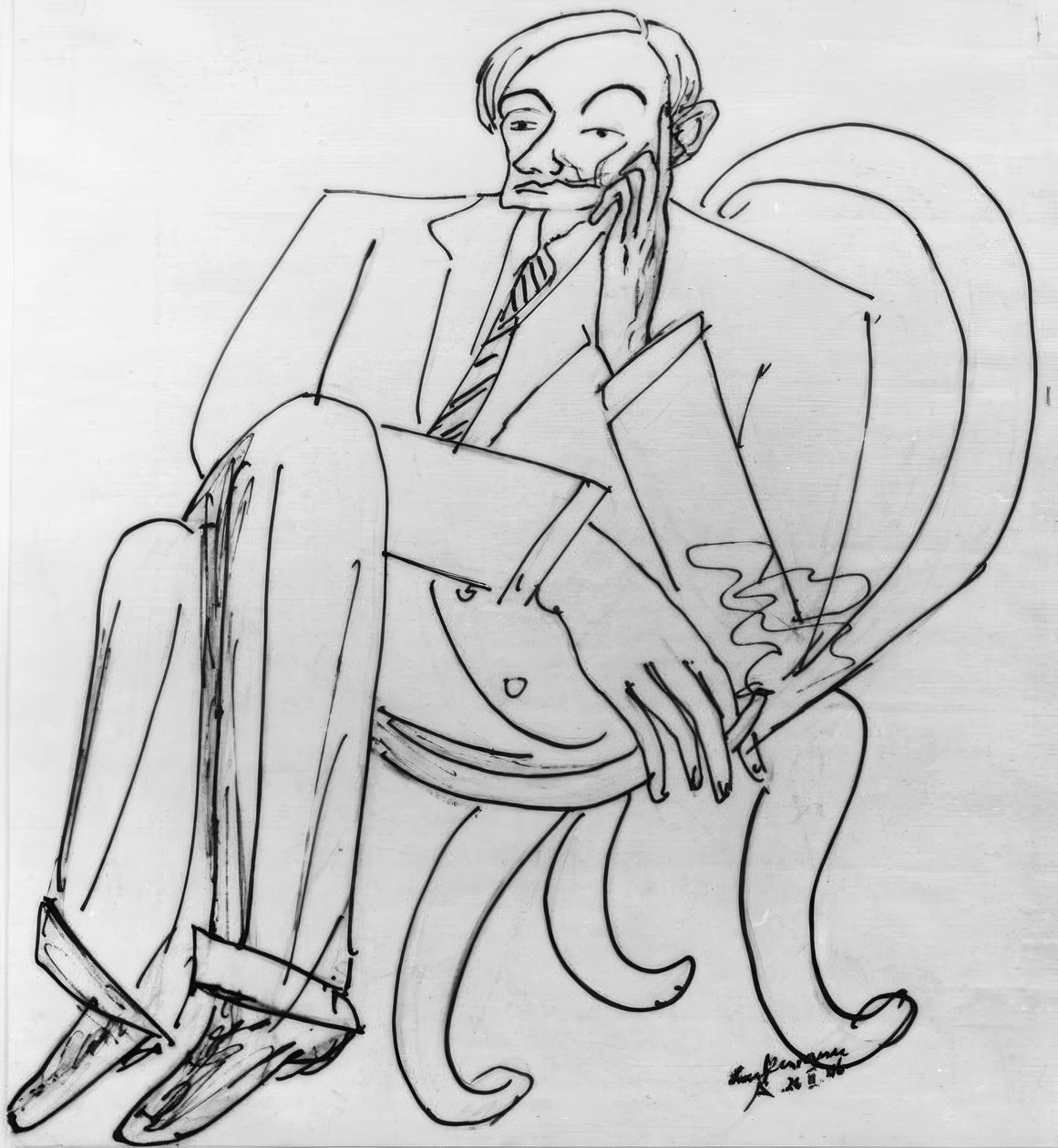 弗里德里希-弗登贝格-吉尔德-瓦特的画像 作者 马克斯·贝克曼