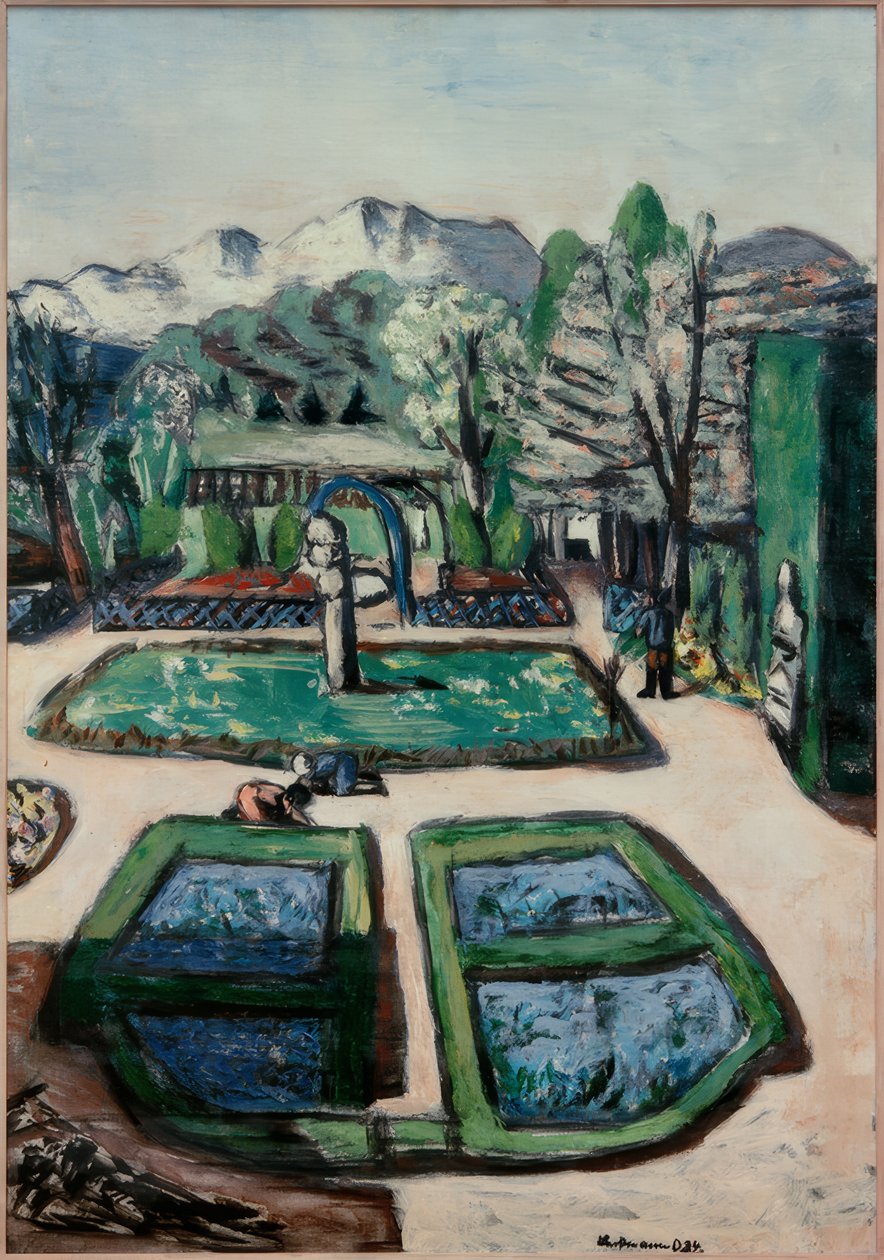 春天的花园景观 作者 马克斯·贝克曼