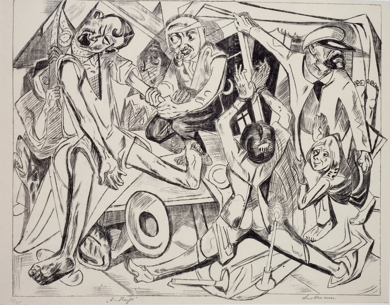 Malepatrus，马克斯·贝克曼（Max Beckmann，1884-1950）创作，石版画。 德国，20世纪。 作者 马克斯·贝克曼